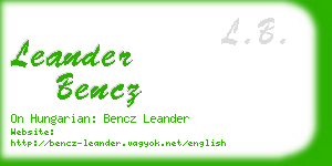 leander bencz business card
